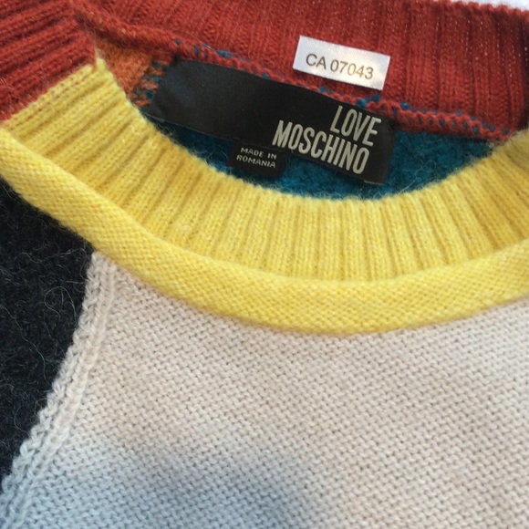 Love Moschino color block sweater size S/M - Picture 6 of 6